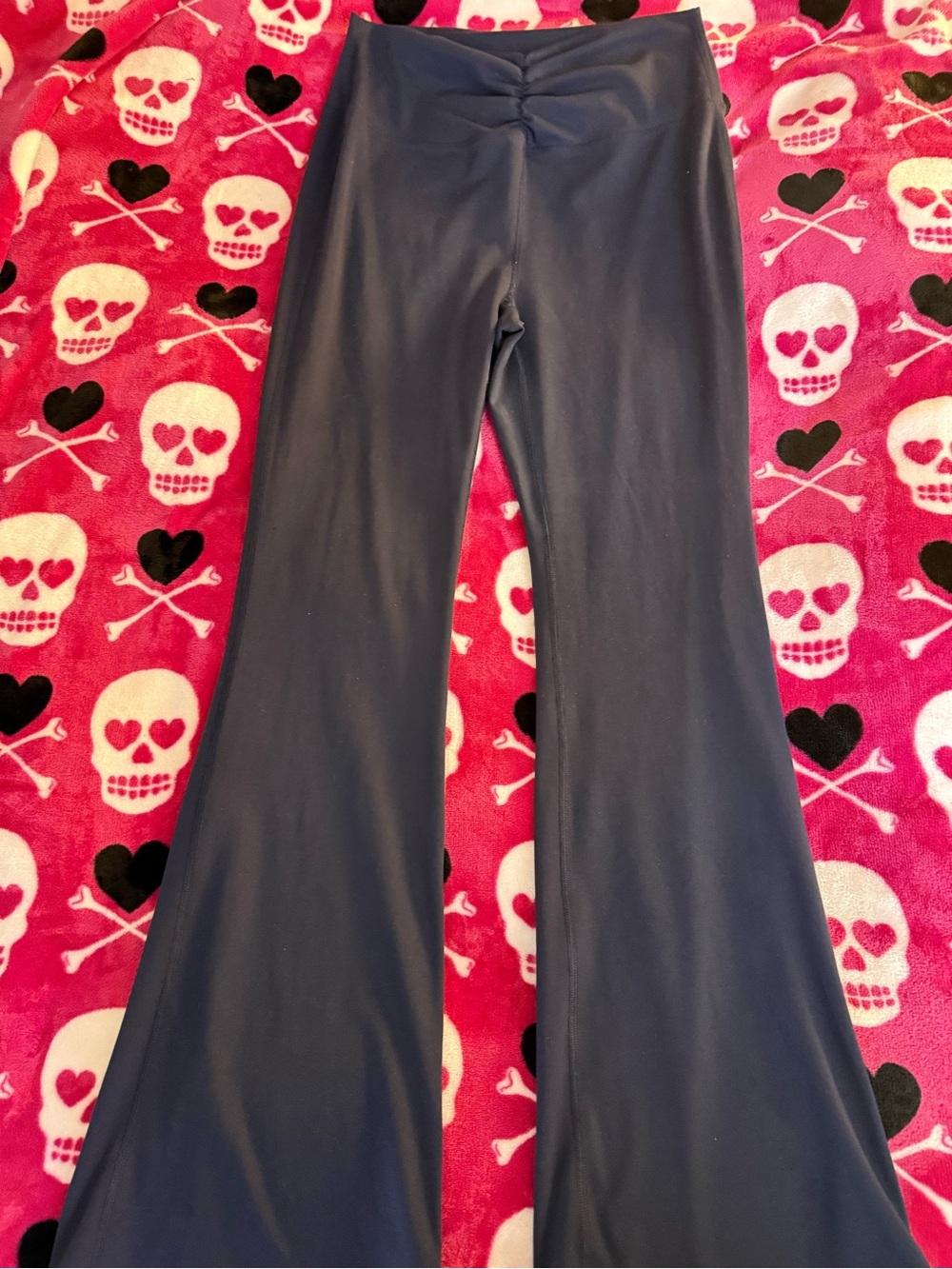 Navy Blue Flared Active Leggings